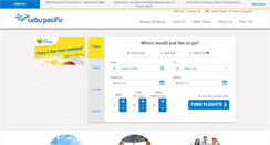 Desktop Screenshot of cebupacificair.com