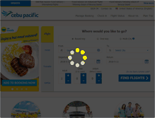 Tablet Screenshot of cebupacificair.com