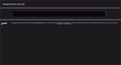 Desktop Screenshot of cebupacificair.com.ph